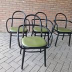 Set Van 4 Radomir Hoffman Ligma Vintage Stoelen Als Thonét thumbnail 4