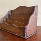 Postbakje Bureau Brievenbakje Eiken Art Deco 1930 Frans thumbnail 3