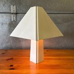 Vintage Jaren 70 Wit Metalen Post Modern Design Tafellamp thumbnail 6