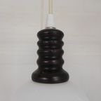 Cascade Hanglamp Met 5 Witte Glazen Bollen, Jaren 70 thumbnail 10