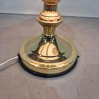 Hollywood Regency Tafel Lamp Met Gebogen Glas Vintage thumbnail 6