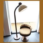 Vintage Herda Vloerlamp Bruin Met Mushroom Kap, Amsterdam Jaren '60/'70 thumbnail 6