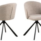 Koro Eetkamerstoel - Set Van 2 - Beige Bouclé thumbnail 7