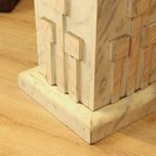 Antieke Beschilderde Art-deco Pedestal Zuil thumbnail 5