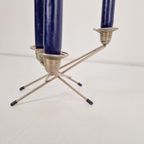 Postmodern Wire Spring Kandelaar Metaal ’80 Vintage Design thumbnail 7