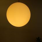 Retro Vintage Lamp Hanglamp Jaren 60 / 70 Melkglas Wit Bol thumbnail 4