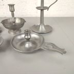 Lot Van 5 Tinnen Kaarsenpannen thumbnail 4