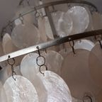Capiz Schelpen Hanglamp Chrome Frame 45 Diameter. thumbnail 6