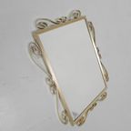 Vintage Geslepen Spiegel In Aluminium Frame thumbnail 4