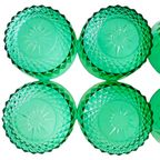Set Smaragd Groene Glazen Arcoroc Schaaltjes 1960’s thumbnail 6