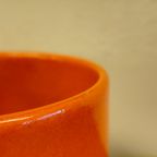 Vintage Adco Bloempot Oranje thumbnail 5