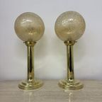 Set Of 2 Large Globe Glass Table Lamps , 1970S thumbnail 6