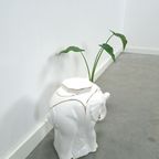 Witte Porseleinen Olifant Met Goud Plantentafel thumbnail 11