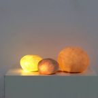 Set Of 3 'Dora' Moon Rock Lamps By Andre Cazenave For Atelier A France 1969 thumbnail 6