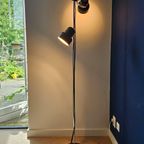 Verstelbare Vintage Staande Vloerlamp, Chroom Met Zwarte Spots. 1970’S thumbnail 12