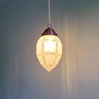Art Deco Hanglamp In Gesatineerd Glas, 1920-30s thumbnail 4