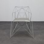 6x Geometric Wire Frame Dining Chairs, Rare thumbnail 7