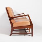 Mid-century Danish Modern 3-seats Sofa With Cognac Leather Cushions thumbnail 17