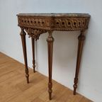 Barok Rococo Wandconsole Sidetable Met Marmer Blad En Spiegel 05 thumbnail 2