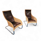2 X Weighty Rattan Lounge Chair 1990s thumbnail 2