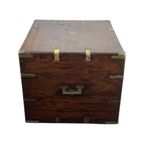Military Campaign - 19Th C Fine English Liquor Cabinet - With Original Bottles - Very Rare! thumbnail 5