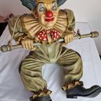 Limited Edition Big Decorative Clown Hanging Figure Jun Asilo Polychrome thumbnail 4