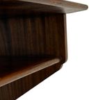 Vintage Deens Palissander Wandplank Open Zwevende Plank 60's thumbnail 13