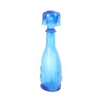 Grote Vintage Karaf Teckel Dashond Blauw Glas Empoli Italy 36cm thumbnail 4