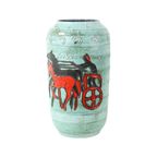 Zeldzame Scheurich Vaas Xl West Germany Paard Strijdwagen 546-50 thumbnail 10