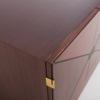 Vintage Unique Bar Cabinet With Brass Markings thumbnail 11