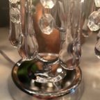 2 Beschikbaar Vintage Murano Teardrop Transparante Chrome Tafellampen thumbnail 6