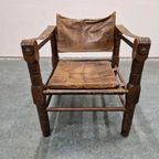 Antieke / Vintage Safari Chair Stoel Fauteuil Brutalist thumbnail 21