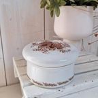 Vintage Voorraad Pot Met Deksel, Groen Bruin Met Reliëf Deco thumbnail 15