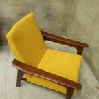 Vintage Fauteuil Easy Chair Mid Century Design Gele Stoel thumbnail 9