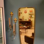 Vintage Wandspiegel Spiegel Mirror Messing Goud thumbnail 3