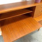 Teak Fineer Kast Uit Zweden Met Klep En Lades thumbnail 7
