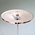 Modernistische Vloerlamp In Verchroomd Metaal En Wit Gesatin thumbnail 3