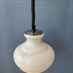 Vintage Mid Century Opaline Melkglazen Hanglamp thumbnail 8