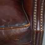 Karaktervolle Set Van 2 Vintage Schapenleren Armchairs Met Warme Kleuren En Een Mooi Patina thumbnail 15