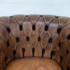 Vintage Leren Chesterfield Stijl Fauteuil, Stoel thumbnail 10