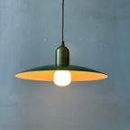 Kleine Groene Emaille Mid Century Schotel Hanglamp thumbnail 2