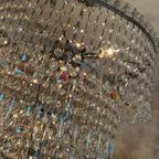 Xxl Vintage Opaline Teardrop Kroonluchter Pegels Kristal Hanglamp thumbnail 7