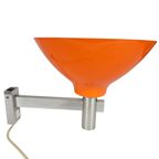 Space Age - Vintage - Aluminium Wandlamp Met Kunststof Kap - Mid Century thumbnail 7