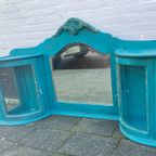 Geschilderd Antiek Eiken Wandkast Of Opzetkast, 125 Cm Breed thumbnail 6