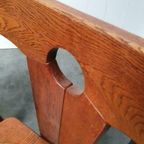 Brutalist Vintage Eiken Stoelen Jaren 60 thumbnail 11
