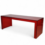 Postmoderne Rood Plexiglas Salontafel 1990s thumbnail 3