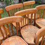 6 + 1 Baumann Bistrostoelen Keukenstoeln Café Stoelen Frans thumbnail 18