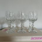 6X Vintage Kristal Geslepen Wijnglas / Wijnglazen thumbnail 4