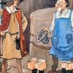 De Gelaarse Kat - Herman Moerkerk (1879-1949) - Watercolour thumbnail 7