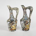 Bresciana Ceramica - Arco Gardese - Karaf - Keramiek - 2 (Set) - Amphora - 1970-1979 thumbnail 2